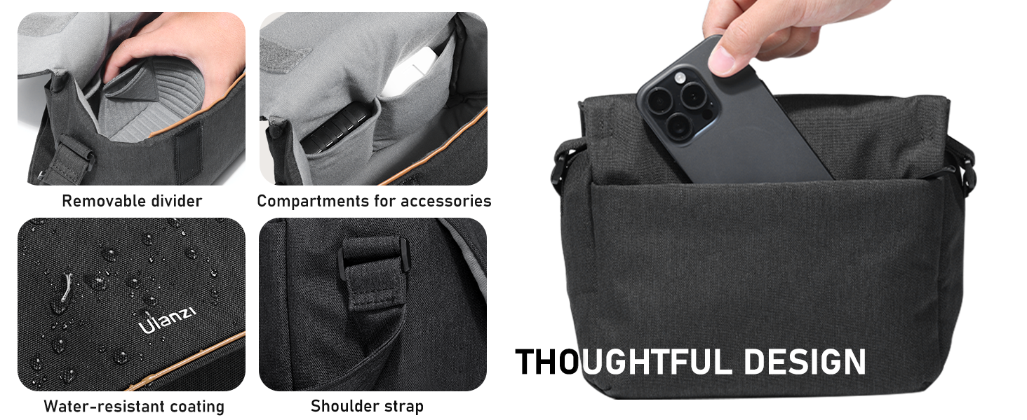 Ulanzi F02 Light Weight Single-Shoulder Bag B085 (Black)