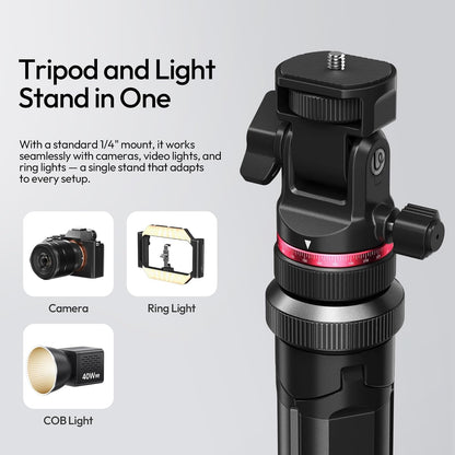 ULANZI MT-80 7FT Aluminum Tripod Stand Auto Pop-Up 360 Ball Head DSLR