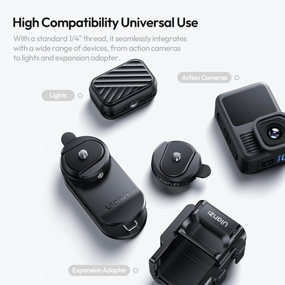 ULANZI CK02 CKA QR Backpack Clip, Magnetic Mount for DJI Pocket 3, 1/4" Thread