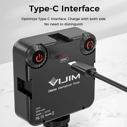 ULANZI VL-81 3000mAh Bi-Color LED Video Light w/ Softbox, CRI95 Rechargeable
