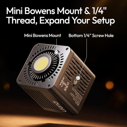 ULANZI C60 60W Bi-Color COB LED Light 2500-6500K CRI95+ Mini Bowens