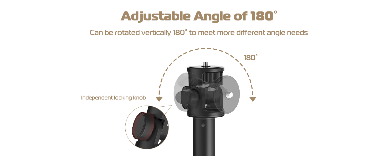 Ulanzi MT-79 Extendable Aluminum Tripod, 81" Adjustable Stand, 360Â° Head
