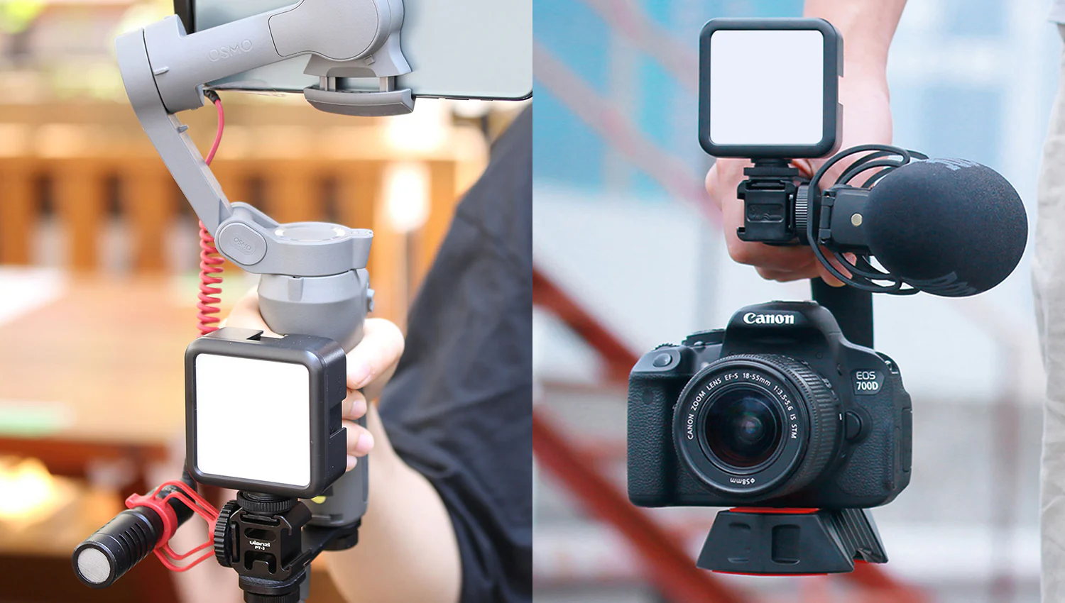 Ulanzi 2000mAh LED Video Light, 3 Cold Shoe Mounts, Type C Charging