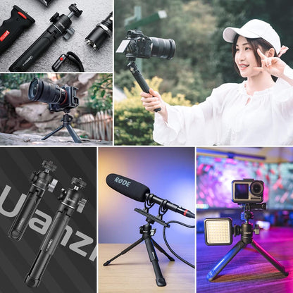 ULANZI Mini Tripod 360¬∞ Ball Head Cold Shoe Extendable Vlog Camera Stand ( U60 + MT14)