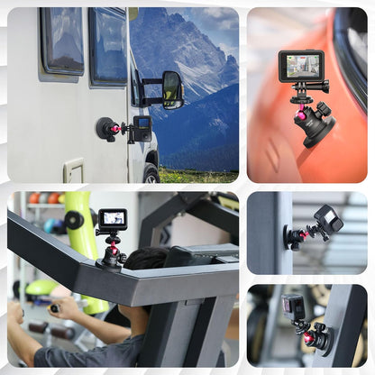 ULANZI C029 Magnetic Camera Mount, 360° Ball Head for DJI Osmo Action & Insta360