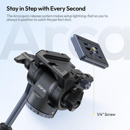 Ulanzi OMBRA Video II Travel Tripod (T154) â€“ Lightweight Aluminum with Fluid Head