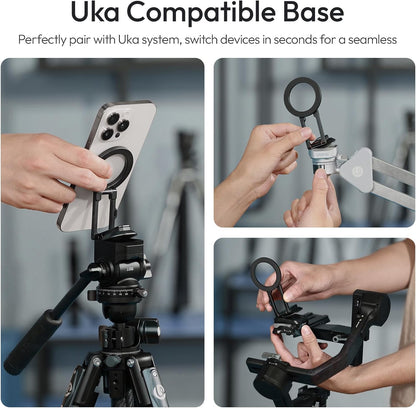 MA50 Magnetic Phone Holder for Magsafe, Aluminum Tripod Stand 1/4" Screw Hole