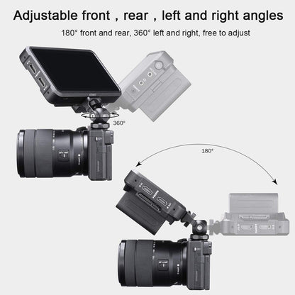 UURig R015 Ballhead Adjustable Angle Camera Monitor Mount Bracket, 1/4" Screw Tripod Mounting Head Arri Locating Applicable, Video Shooting Photography Accessories