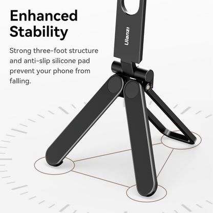 ULANZI MA26 Phone Tripod  â€“ Foldable, 2 Cold Shoe, Compact, Lightweight