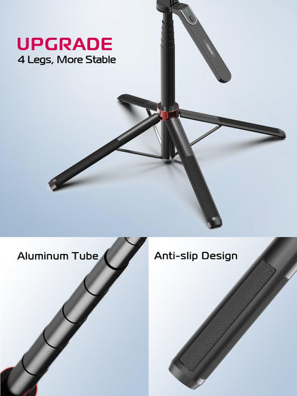 ULANZI MA09 71" Phone Tripod Stand with Remote & Clip