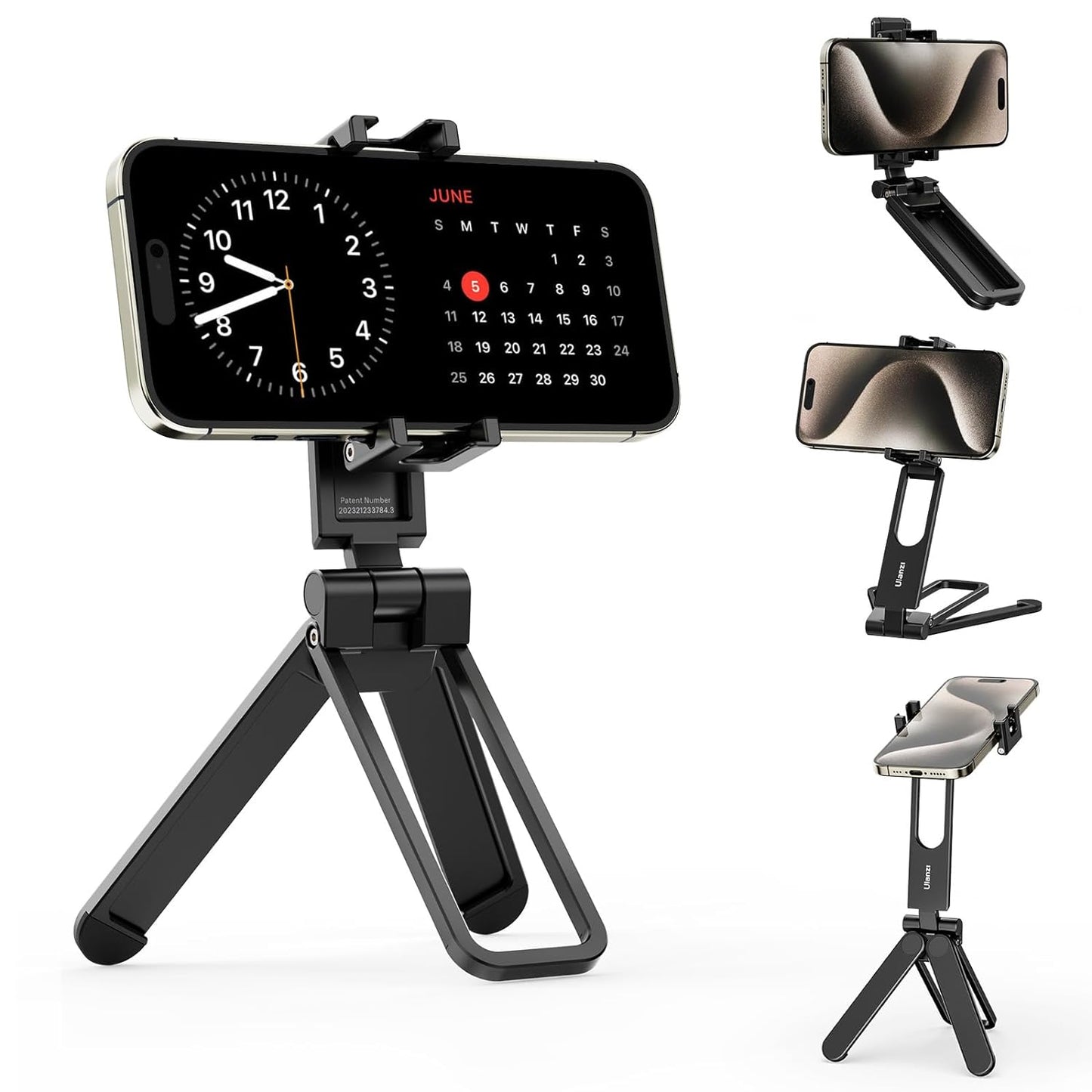 ULANZI MA26 Phone Tripod  â€“ Foldable, 2 Cold Shoe, Compact, Lightweight
