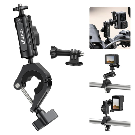 ULANZI CM025 360Â° Motorcycle Camera Mount w/ GoPro Adapter 8â€“35mm