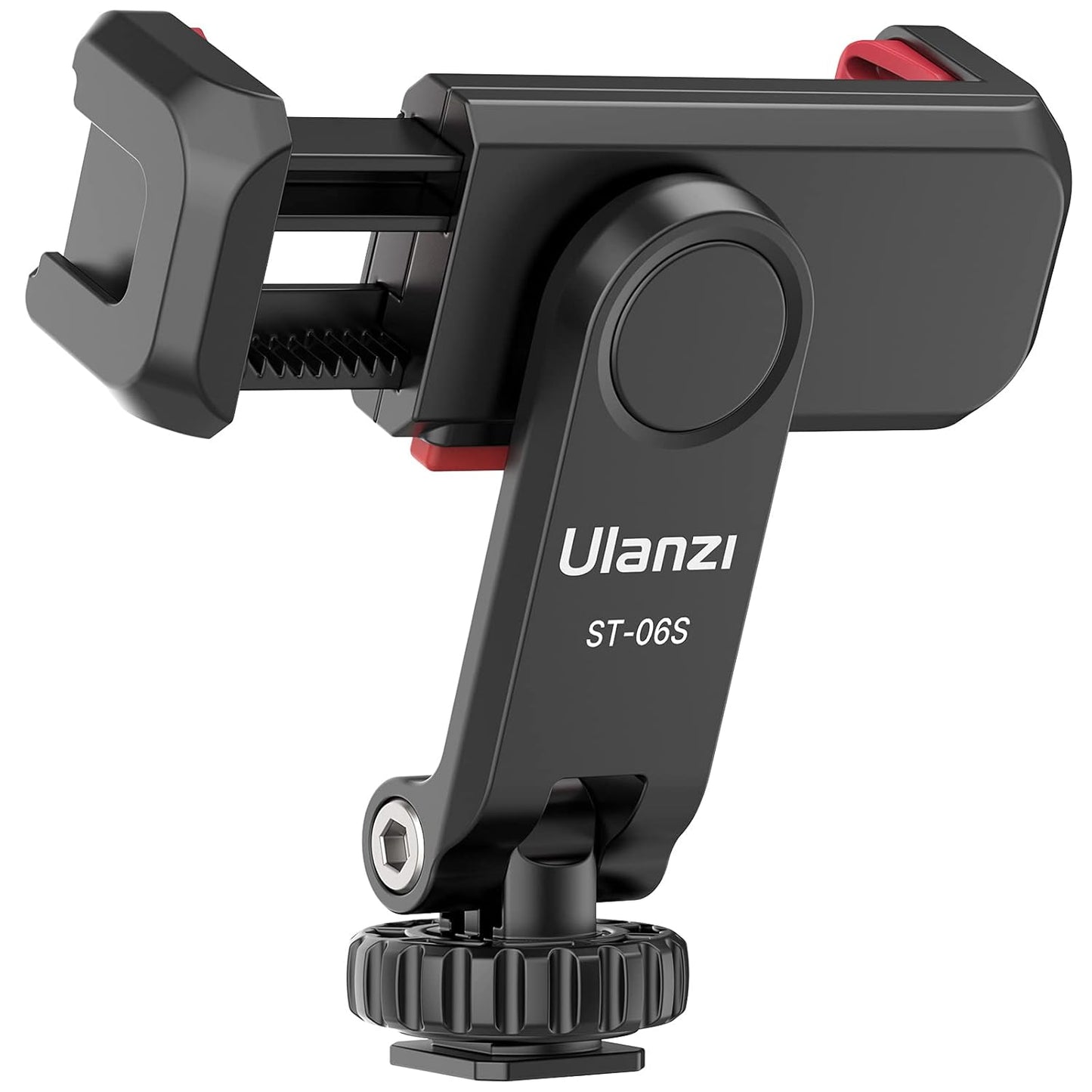 Uanzi ST-06S Universal Smartphone Mount with 2 Cold Shoes, 360Â° Rotation, Adjustable Clip