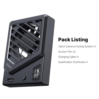 Ulanzi CA25 Camera Cooling Fan for Sony/Canon/FUJIFILM/Nikon C072GBB2 | Upgraded