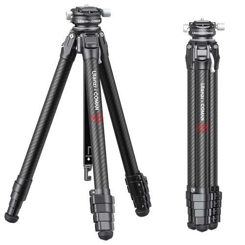 Zero Y Professional Carbon Fiber Camera Tripod, 360Â° Ballhead, 39lb Max Load