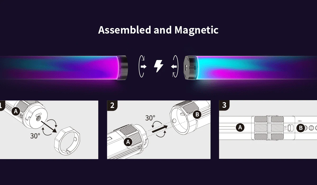 Ulanzi VL110 Magnetic RGB LED Tube Light (9.4")