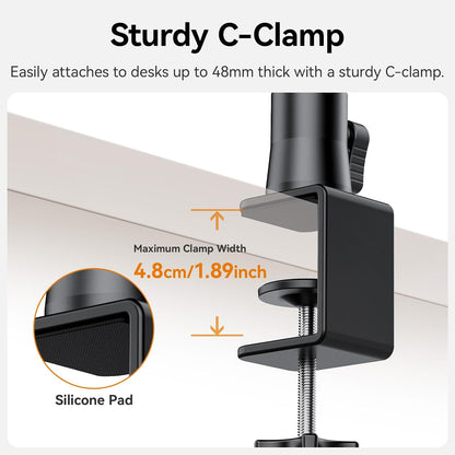 ULANZI ZJ02 Camera Desk Mount Stand Overhead Magic Articulating Arm