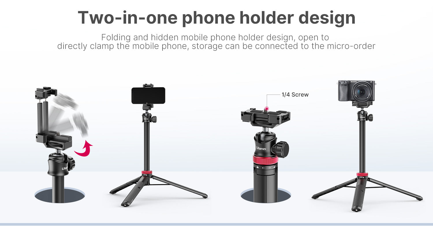 Ulanzi MT-44 Extendable Vlog Tripod (Upgraded)