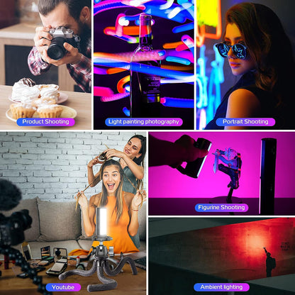 ULANZI Compact Magnetic Handheld 360Â° RGB LED Video Light, 2000mAh, 2500-9000K Dimmable