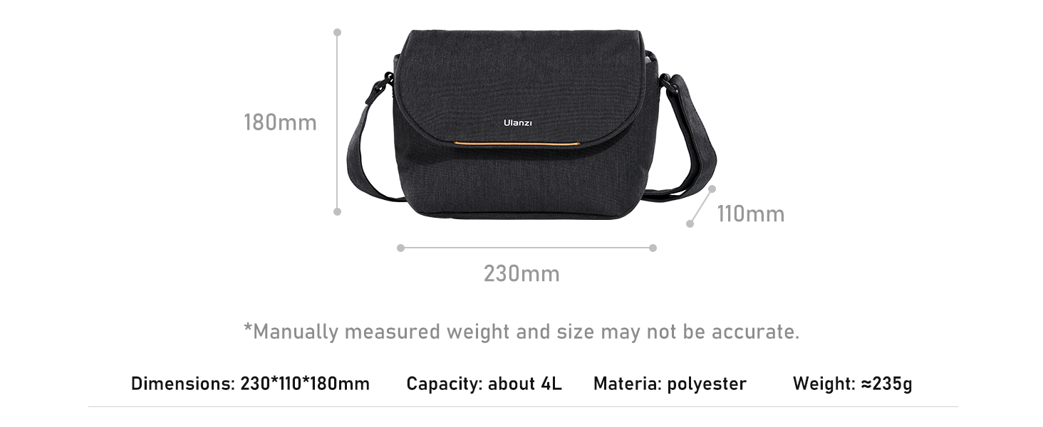 Ulanzi F02 Light Weight Single-Shoulder Bag B085 (Black)