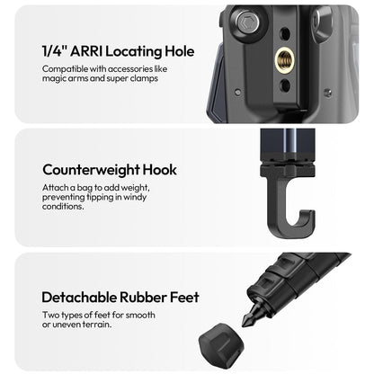 Ulanzi OMBRA Video II Travel Tripod (T154) â€“ Lightweight Aluminum with Fluid Head
