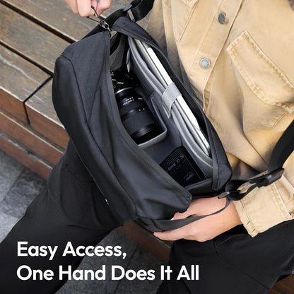 ULANZI BP11 8L Camera Sling Bag, Splash-Proof DSLR/Mirrorless Anti-Theft Crossbody
