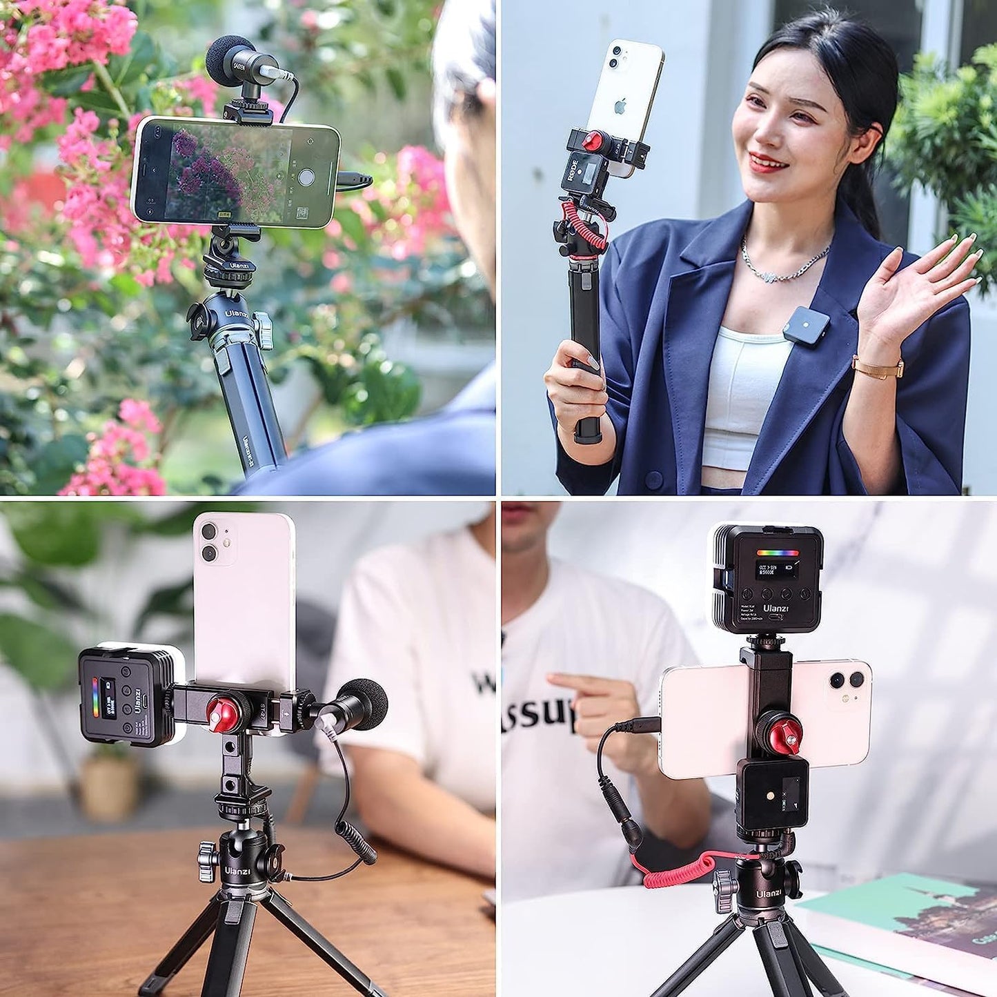 ULANZI ST-27 Phone Tripod Mount, 360Â° Metal Holder, 3 Cold Shoes, Arca, iPhone 17/16