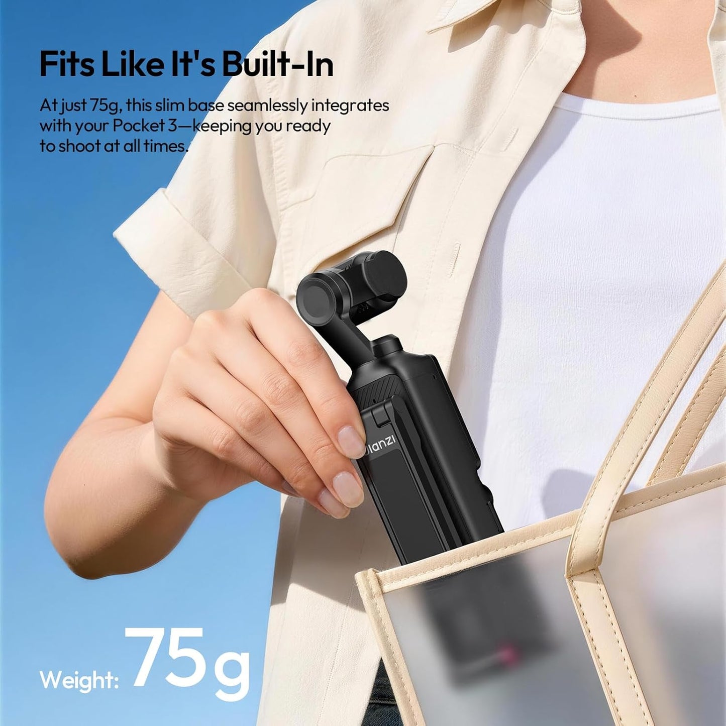 ULANZI MA66 Tripod for DJI Pocket 3/4, QR, Arca, Selfie Stick Stand