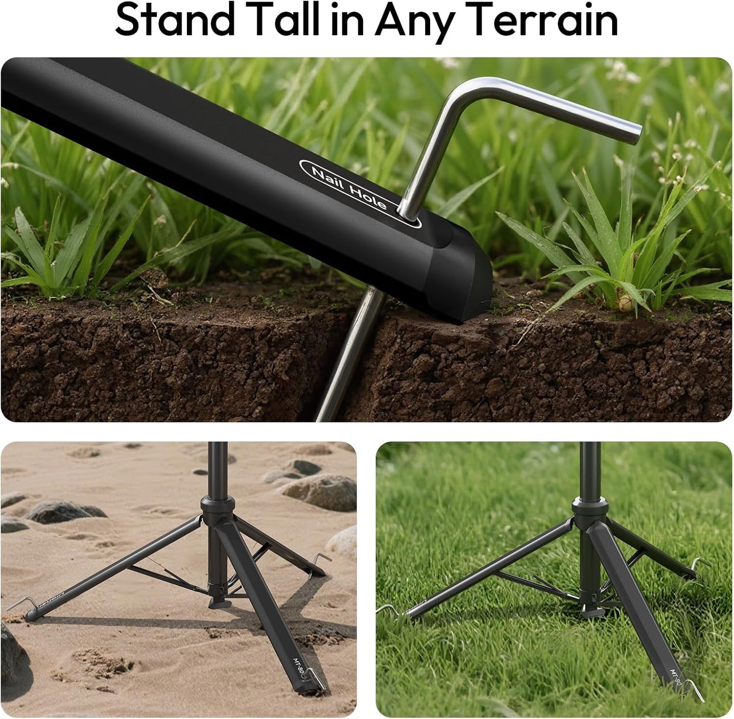 ULANZI MT-80 7FT Aluminum Tripod Stand Auto Pop-Up 360 Ball Head DSLR