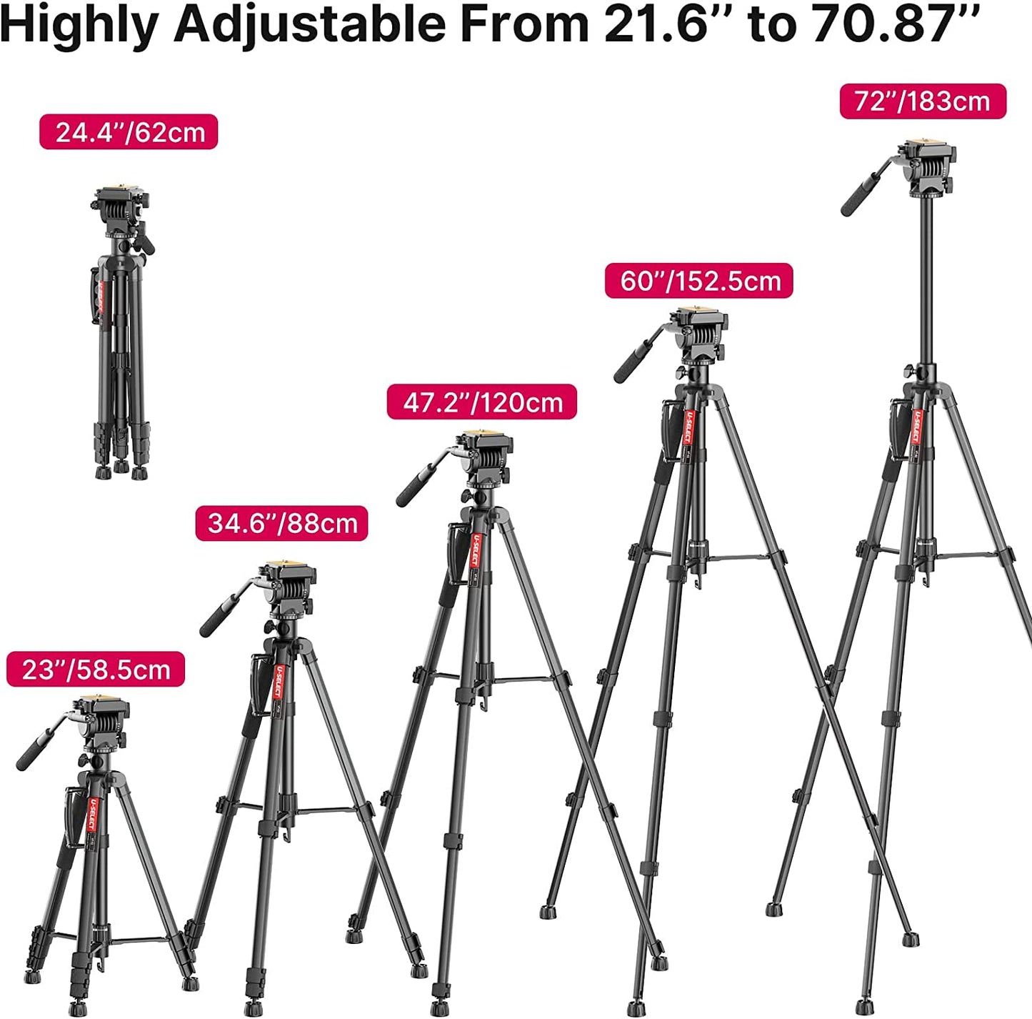 ULANZI VT-02 Metal Tripod â€“ Heavy Duty Portable, Adjustable for DSLR/Phones