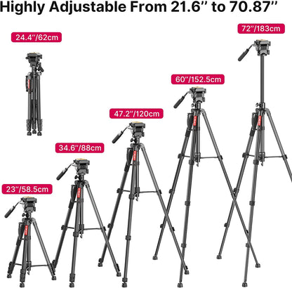 ULANZI VT-02 Metal Tripod â€“ Heavy Duty Portable, Adjustable for DSLR/Phones