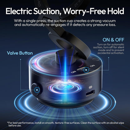 ULANZI SK22 Electric Magnetic Car Phone Mount 360¬∞ Adjustable Vacuum Holder