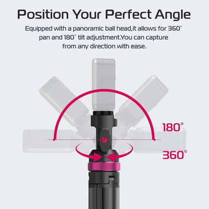 ULANZI MT-89 82in Aluminum Extendable Tripod, 1/4in QR, 2.2lb Load
