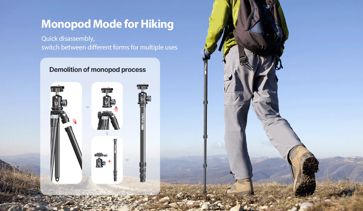 Ulanzi MT-60 Carbon Fiber Portable Travel Tripod