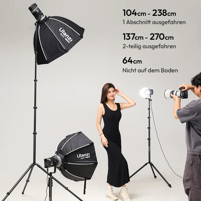 ULANZI T270 Light Stand 8.8FT/270cm Adjustable Tripod for Lighting