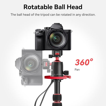 ULANZI TT31 72.4" Tripod/Monopod, 33lb Load, QR Plate, 360Â° Head for DSLR/Video