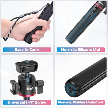 ULANZI MT-73 Extension Pole Tripod, Selfie Stick for Vlogging Cameras