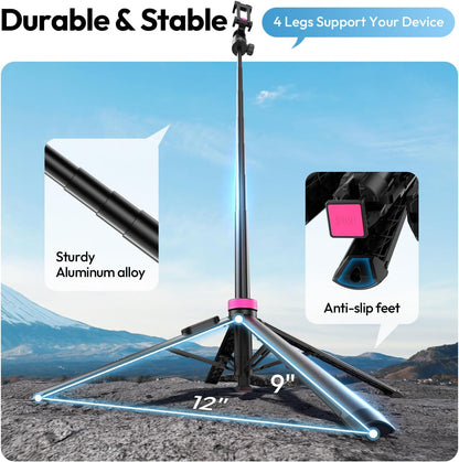 ULANZI MT44B Auto Pop Tripod 59" w Remote, Dual Mount, 360¬∞ Head