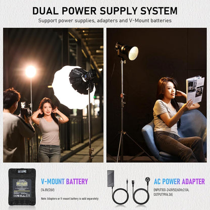 Ulanzi 120W V-Mount Bi-Color 2700K-6500K COB LED Light w/ App Control