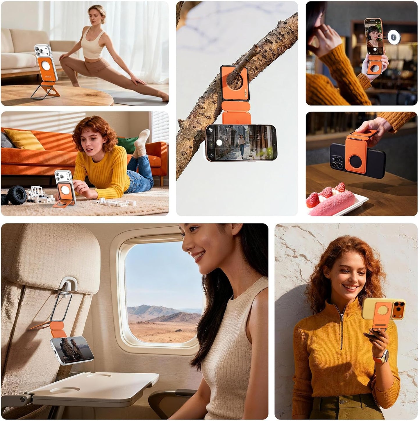 ULANZI PS01 Magnetic Phone Stand 2in1 Foldable Tripod Adjustable Desk Holder iPhone Samsung Pixel