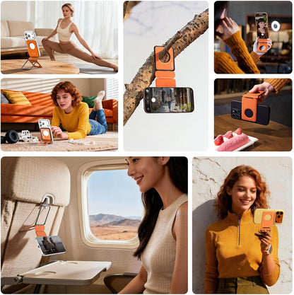 ULANZI PS01 Magnetic Phone Stand 2in1 Foldable Tripod Adjustable Desk Holder iPhone Samsung Pixel