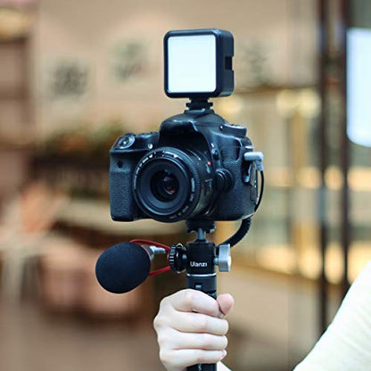 ULANZI U-60 Mini Ball Head, Dual Cold Shoe Mount, Aluminum Alloy 360Â° Swivel