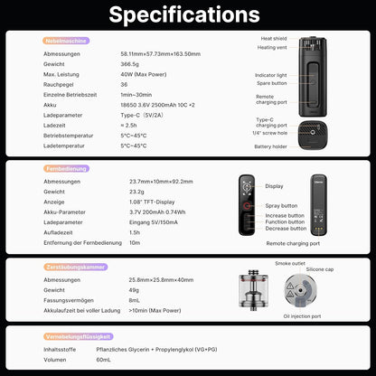 Ulanzi 40 Watt Ace Portable Fog Machine
