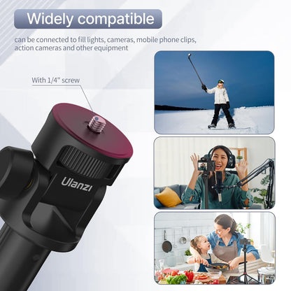Ulanzi MT-79 Extendable Aluminum Tripod, 81" Adjustable Stand, 360Â° Head
