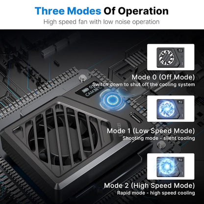 Ulanzi CA25 Camera Cooling Fan for Sony/Canon/FUJIFILM/Nikon C072GBB2 | Upgraded