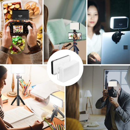 ULANZI VL120 Bi-Color LED Camera Light, Portable with 6 Color Filters, 3100mAh