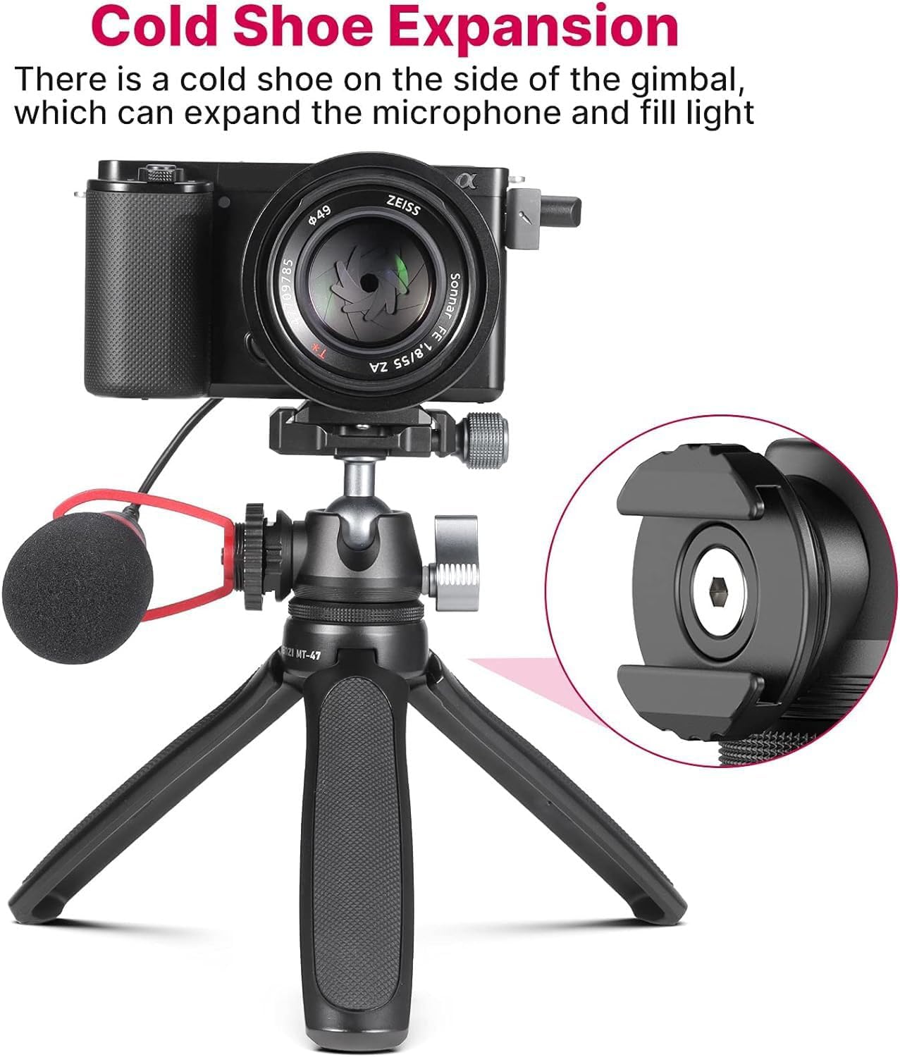 ULANZI MT-47 Mini Tripod, 360Â° Ball Head, Arca Plate, DSLR/Vlog/Selfie Use