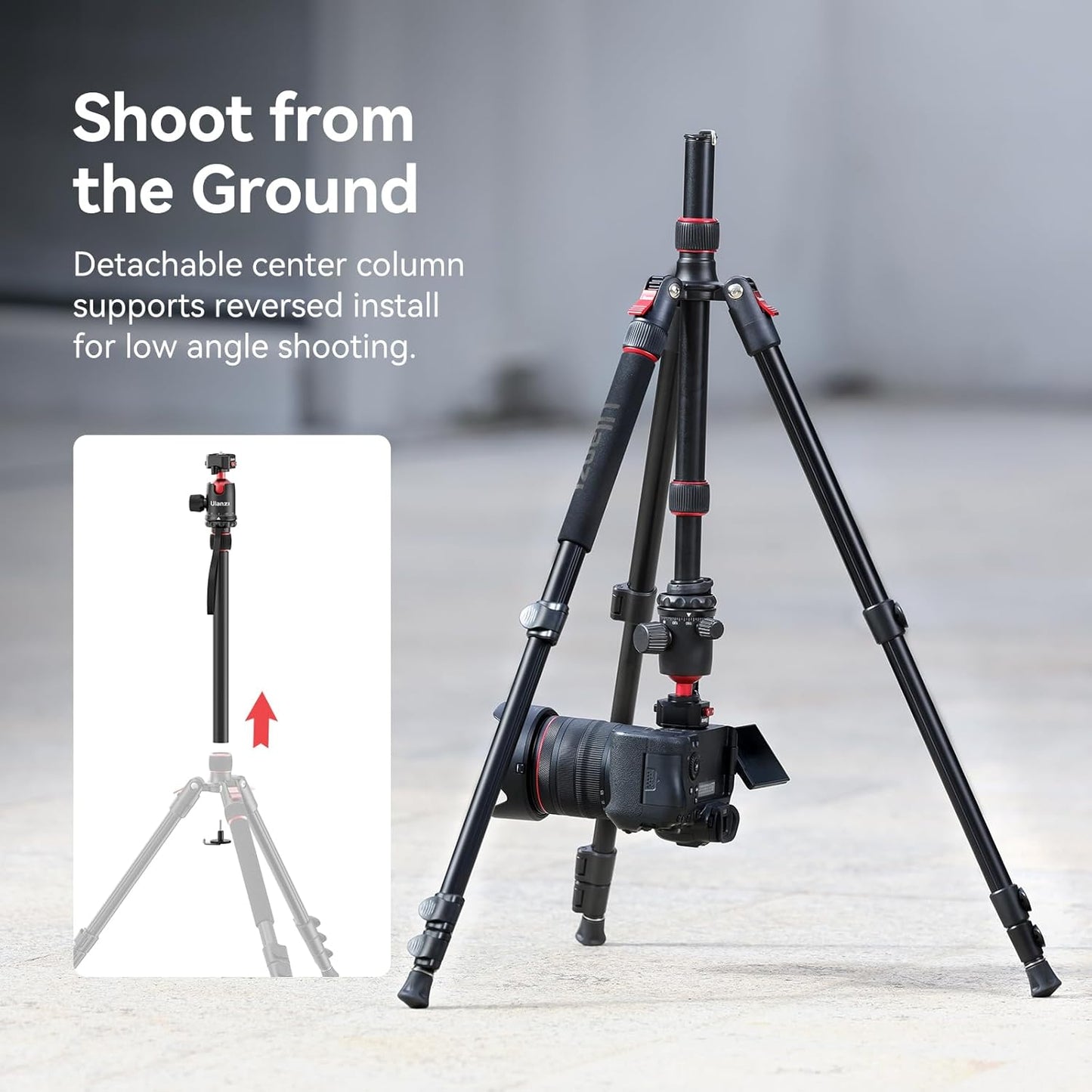 ULANZI TT31 72.4" Tripod/Monopod, 33lb Load, QR Plate, 360Â° Head for DSLR/Video
