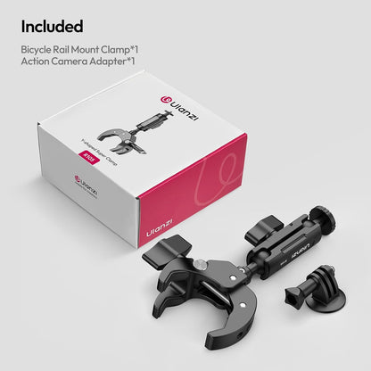 ULANZI R105 Super Clamp with 360Â° Dual Ballhead Arm, Y-Claw Mount for GoPro, Insta360, DJI