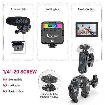 R094 Smart Super Clamp, Multi-Functional Camera & Mobile Clamp
